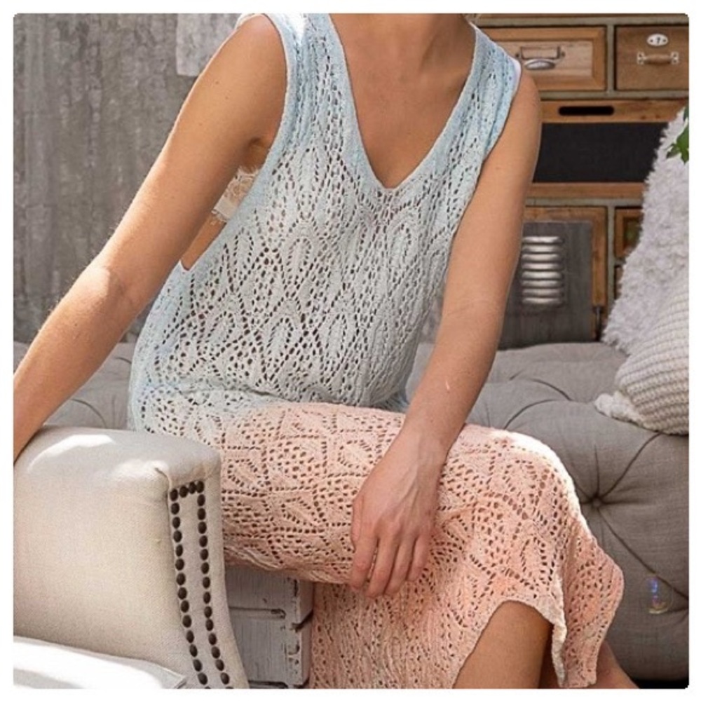 POL Hand Dyed Dreamsickle Crochet Dress - Picture 3 of 16